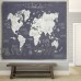 Global Map Decor Wall Hanging Tapestry, World Map Geologist Gifts Educational Geographical Earth Tapestry Bedroom Living Room Dorm Accessories   